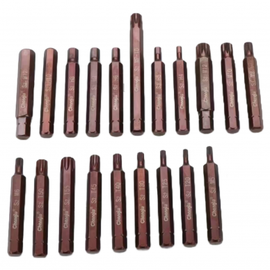 3/8" Dr. 30L TORX/SPLINE/IMBUS bits 5pcs