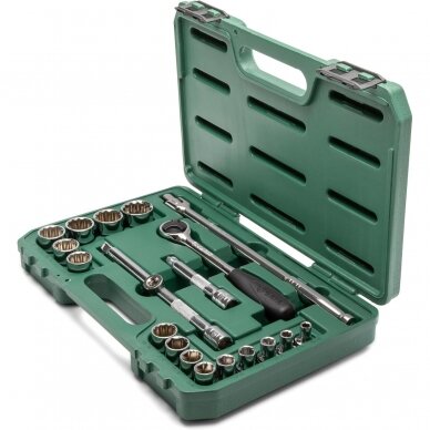 1/2" Dr. Socket set 20pcs 6pt+12pt (5/16'-1-1/4') (S.A.E.) 1