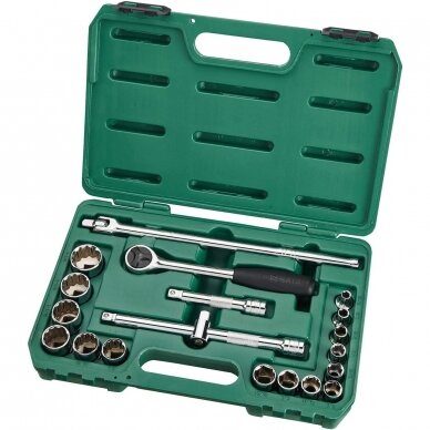 1/2" Dr. Socket set 20pcs 6pt+12pt (5/16'-1-1/4') (S.A.E.)