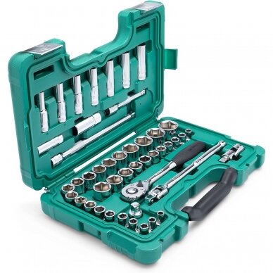 1/2" Dr. Socket set 46pcs. (8-32)+(3/8" -1") (S.A.E.) 1