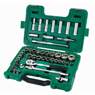 1/2" Dr. Socket set 46pcs. (8-32)+(3/8" -1") (S.A.E.)