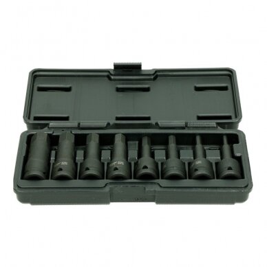 1/2" Dr. Deep bit socket impact set (HEX) 8pcs. 1