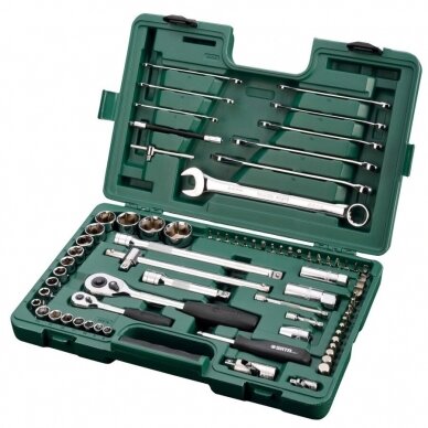 1/4" + 1/2" Dr. Socket wrench set 76pcs.