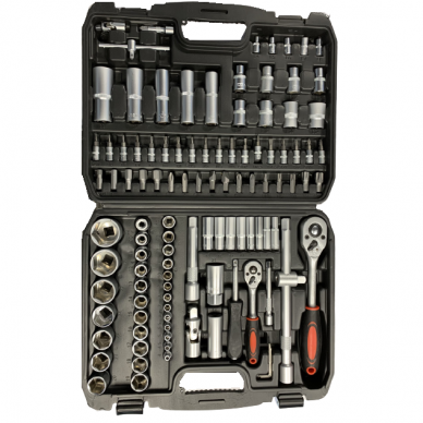 1/4" + 1/2" Dr. Socket set 108pcs. 6pt