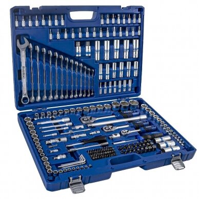 1/4" + 3/8" + 1/2" Dr. Socket wrench set 218pcs.