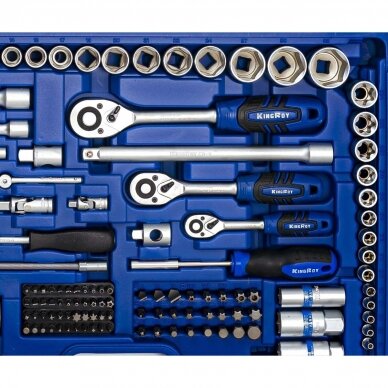 1/4" + 3/8" + 1/2" Dr. Socket wrench set 218pcs. 5