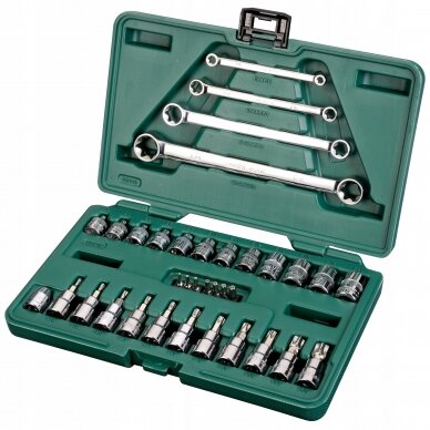 1/4" + 3/8" Dr. E-TORX wrench set 35pcs.