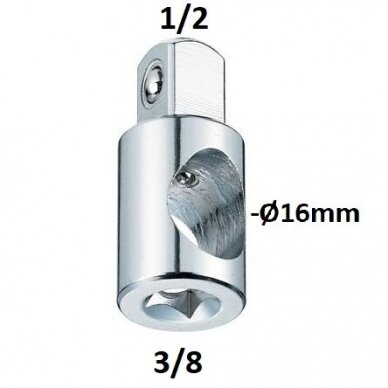 3-way adapter 3/8" - 1/2"