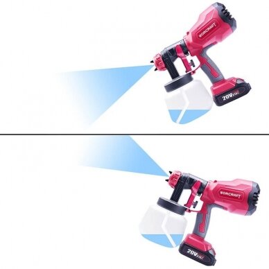 Li-ion Cordless Spray Gun Ø1.8mm, Ø2.6mm 20V LI-ION 7