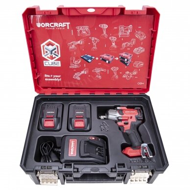 Li-ion Brushless Cordless Impact Wrench 1/2'' 850nm 20V (XCUBE box)