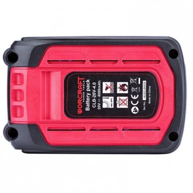 Battery for cordless tools WORCRAFT 20V 4.0Ah LI-ION 3