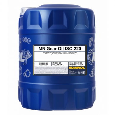 Industrinė pavarų alyva ISO 220 1L Gear oil MANNOL  2801 1