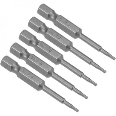 1/4" (6.3mm) Dr TORX impact bit, 5pcs.