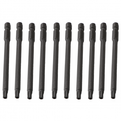 Antgalis smūginis TORX su kiauryme 1/4" (6.3mm), 10vnt.