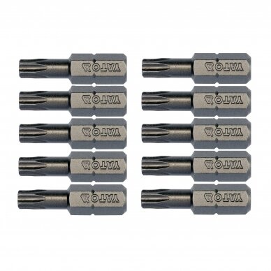 1/4"Dr TORX bit, 10pcs T20 x25mmL