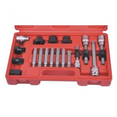 Alternator freewheel pulley removal set 18pcs.