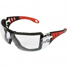 Safety glasses with elastic strap