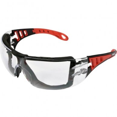 Safety glasses with elastic strap