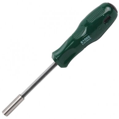 Screwdriver with magnet for 1/4" Dr. (6.3mm) bits 1