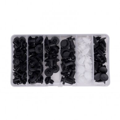 Plastic Push-Type Clip Universal Assortment (100pcs)