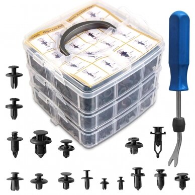 Plastic Push-Type Clip Assortment (620pcs) 1