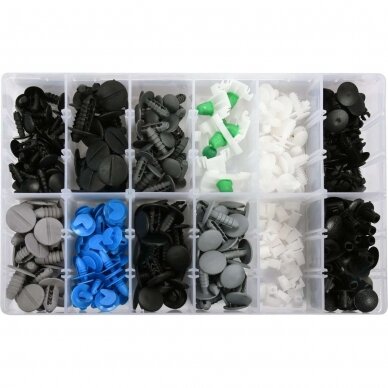 Plastic Push-Type Clip Assortment (308pcs) Fiat