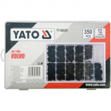 Plastic Push-Type Clip Assortment (350pcs) Volvo 1