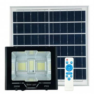 Solar flood light with daylight sensor 200W 5050K