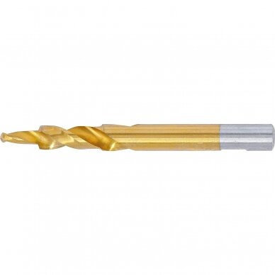 Step drill titanium-nitride for glow plugs 6