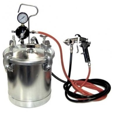 Paint tank 10l with spray gun 2.0mm