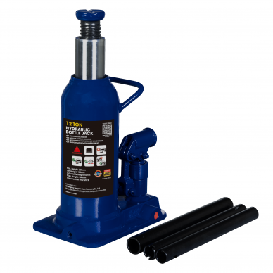 Hydraulic bottle jack, 12t TUV vertical and horizontal