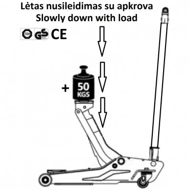 Floor jack 1.5t (aluminum) 2