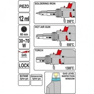 Паяльник газовый 3в1 1300ºC (30-70W) 2