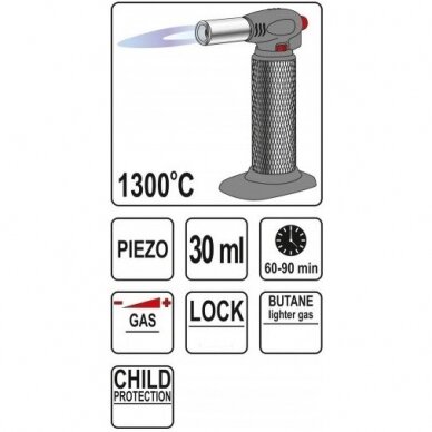 Gas blow torch piezo 1300°C 1