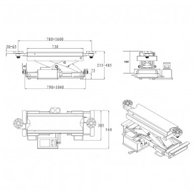 The second lifting trolley (pneumatic) 3t 2