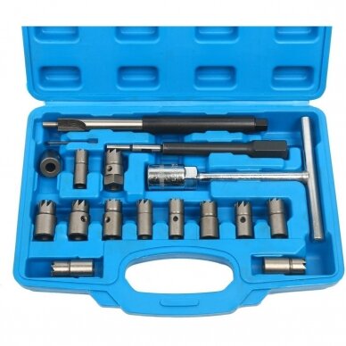 Diesel injector seat cutter set 17pcs 4