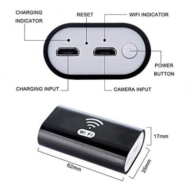 Endoskopas su WI-FI, Ø 8mm, 5m 2