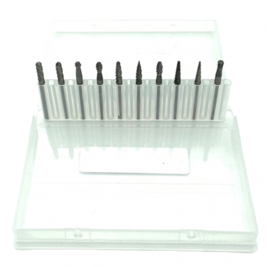 Carbide rotary burrs set Ø3x3mm 10pcs 1