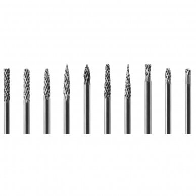 Carbide rotary burrs set Ø3x3mm 10pcs