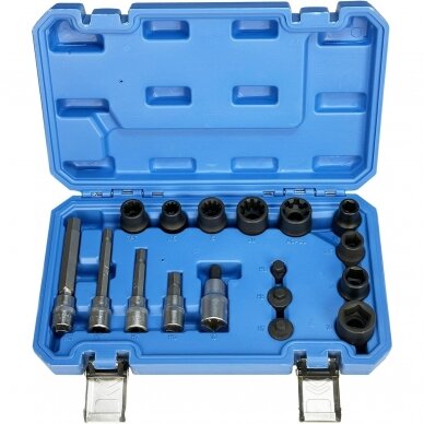 Brake caliper socket and bit socket set 17pcs