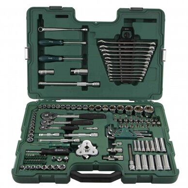 1/4" + 3/8" + 1/2" Dr. Socket wrench set 128pcs. 1