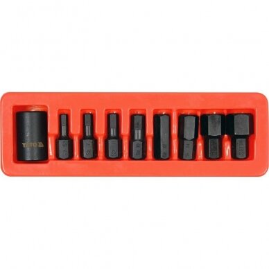 1/2" Dr. bit socket impact set (HEX) 9pcs