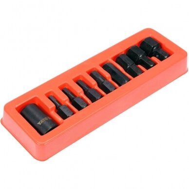 1/2" Dr. bit socket impact set (HEX) 9pcs 1