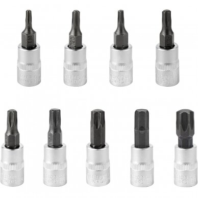 3/8'' TORX bit sockets set 9pcs T-10-T-60 2