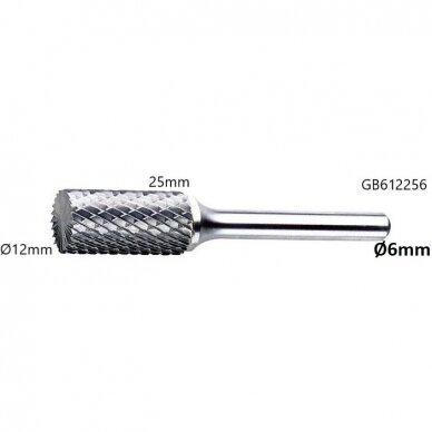 Carbide rotary burr shape B cylinder (ZYAS) with end cut 4