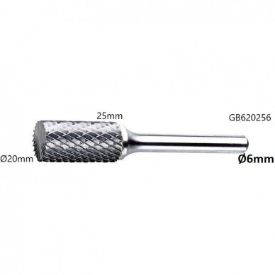 Carbide rotary burr shape B cylinder (ZYAS) with end cut 7