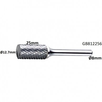 Carbide rotary burr shape B cylinder (ZYAS) with end cut 5