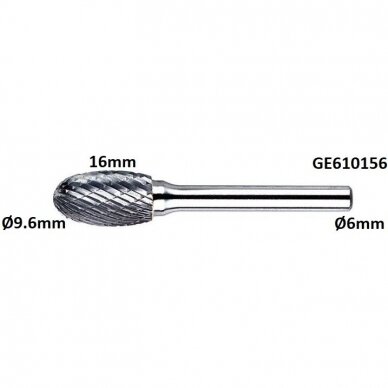 Carbide rotary burr shape E oval (TRE) 3