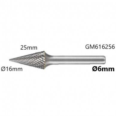 Carbide rotary burr shape M conical pointed (SKM) 5