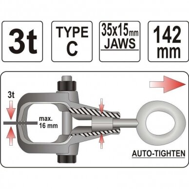 Pull clamp C-type 3t 1